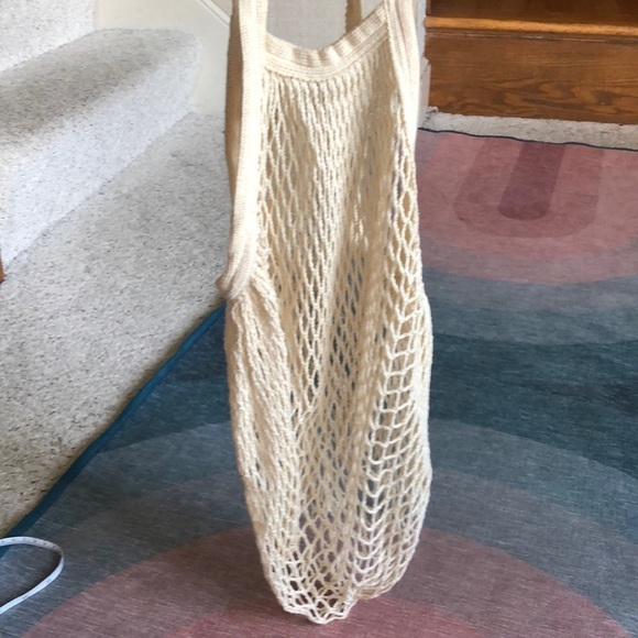 Eco Bags Go Green Sustainable Textile Boho Net Reusable Cotton Bag - Picture 7 of 9